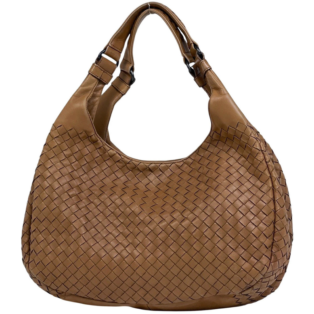 Bottega Veneta Intrecciato Shoulder Bag Campana Leather Brown